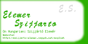 elemer szijjarto business card