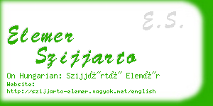 elemer szijjarto business card